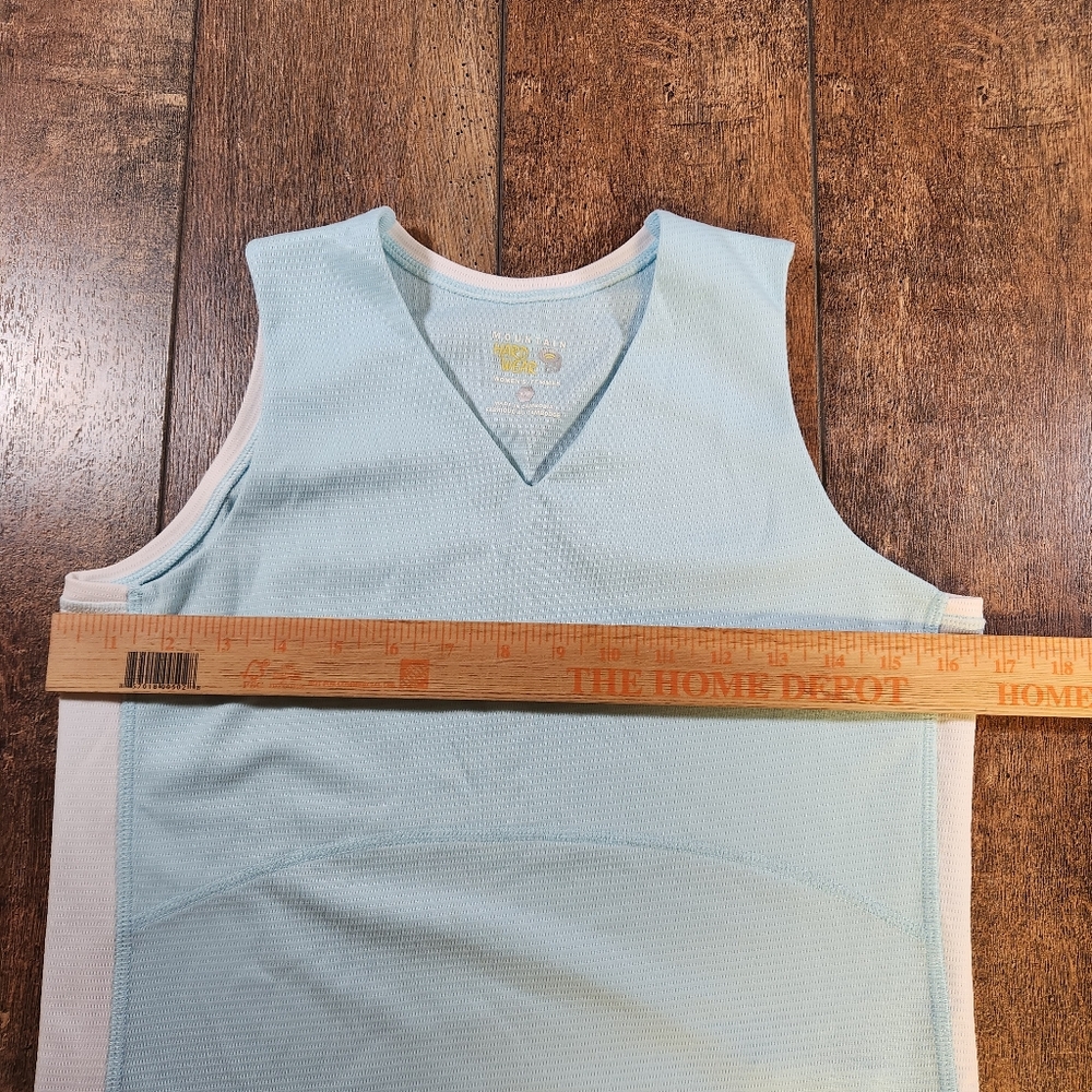 Mountain Hardwear Women Size S Performance Tank Top Stretch Sleeveless Sky Blue - Picture 4 of 8